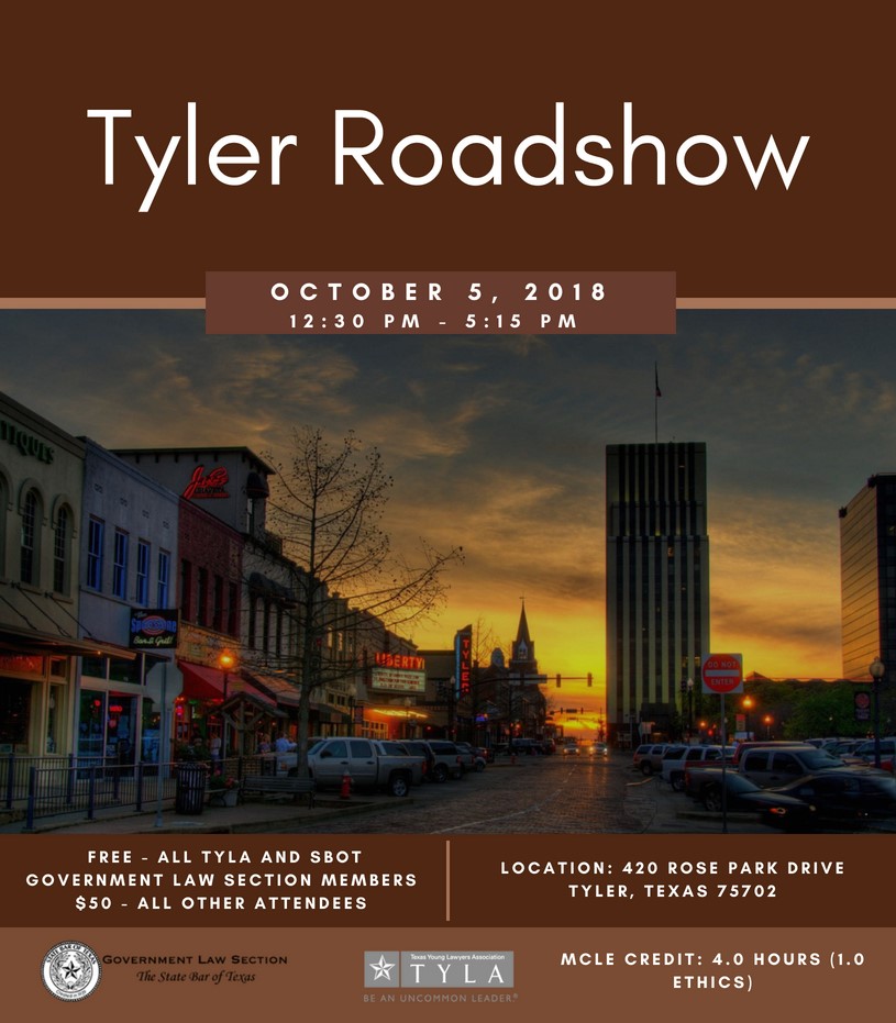 upcoming roadshow government law section