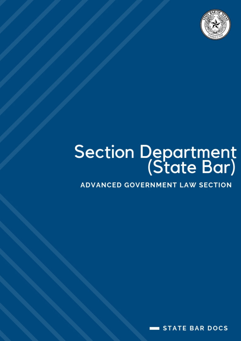 State Bar Documents Government Law Section